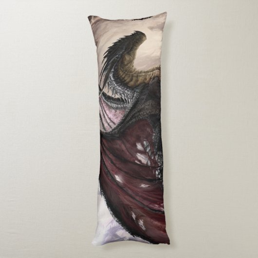 Draak in grot lichaamskussen (Achterkant (Verticaal))