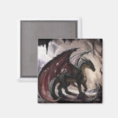 Draak in grot magneet (Voorkant / Achterkant)