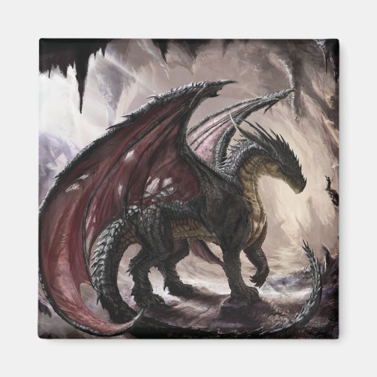 Draak in grot magneet (Voorkant)
