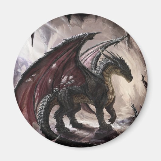 Draak in grot magneet (Voorkant)