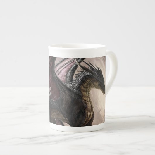 Draak in grot porselein kop (Voorkant rechts)