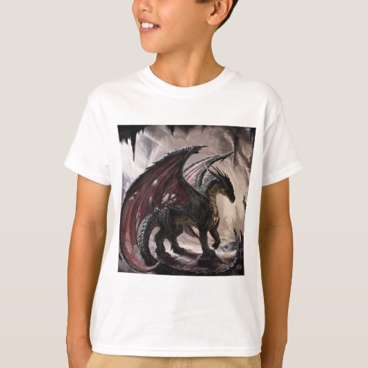 Draak in grot t-shirt (Voorkant)