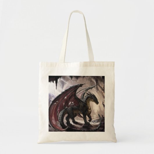 Draak in grot tote bag (Voorkant)