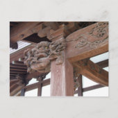 Draak in het houtwerk briefkaart (Voorkant)