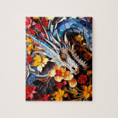 Draak in Mozaïek Design Legpuzzel (Verticaal)