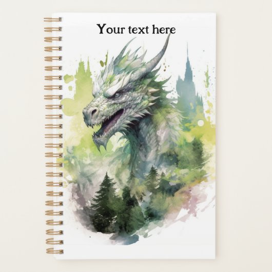 Draak in pijnboomwoud planner (Voorkant)