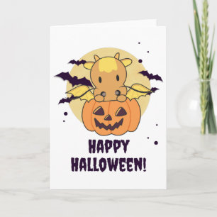 Draak in Pumpkin Sweet Dragon Happy Halloween Kaart