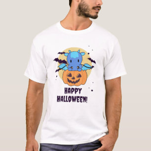 Draak in Pumpkin Sweet Dragon Happy Halloween T-shirt