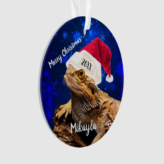 Draak in Santa Hat   Ornament (voorkant)
