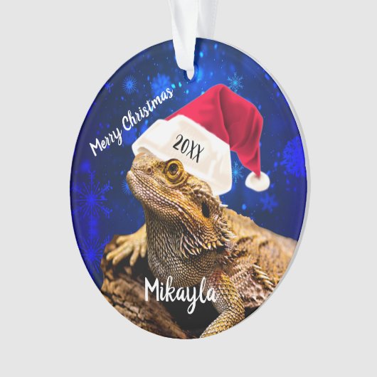 Draak in Santa Hat   Ornament (voorkant)