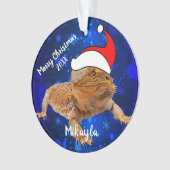 Draak in Santa Hat   Ornament (voorkant)