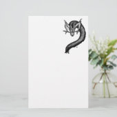 Draak in Tattoo stijl Briefpapier (Staand voorkant)
