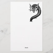 Draak in Tattoo stijl Briefpapier (Achterkant)