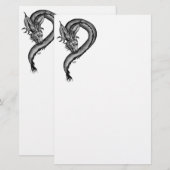 Draak in Tattoo stijl Briefpapier (Voorkant / Achterkant)