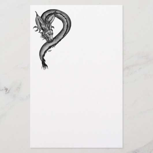 Draak in Tattoo stijl Briefpapier (Voorkant)