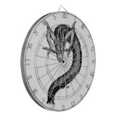 Draak in Tattoo stijl Dartbord (Voorkant Links)