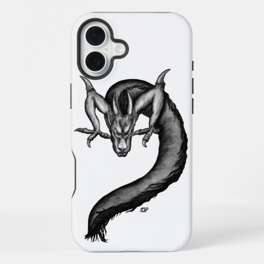 Draak in Tattoo stijl iPhone Hoesje (Achterkant)