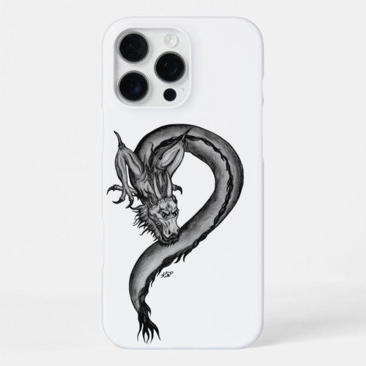 Draak in Tattoo stijl iPhone Hoesje (Achterkant)