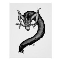 Draak in Tattoo stijl