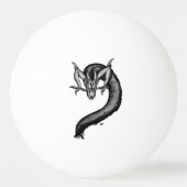Draak in Tattoo stijl Pingpongbal (Achterkant)