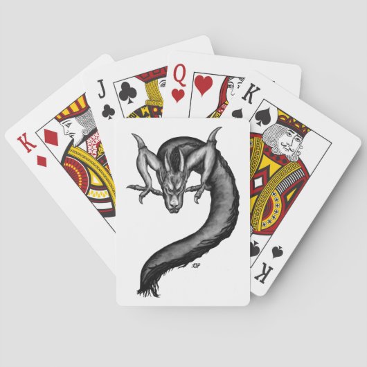 Draak in Tattoo stijl Pokerkaarten (Achterkant)