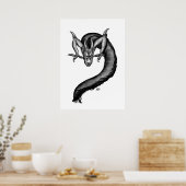 Draak in Tattoo stijl Poster (Keuken)