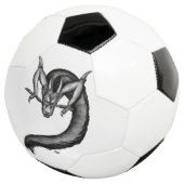 Draak in Tattoo stijl Voetbal (Drie kwart)