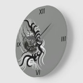 Draak in Tattoostyle Grote Klok (Hoek)