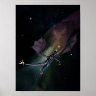 Draak in vliegend Poster