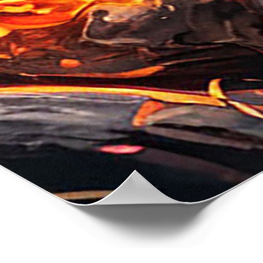 Draak in vuur poster (Hoek)