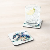 Draak in waterverf, effect bier onderzetter (Rechterzijde)