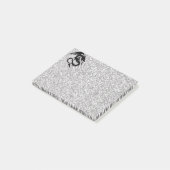 Draak in zilver plaatsen post-it® notes (Schuin)