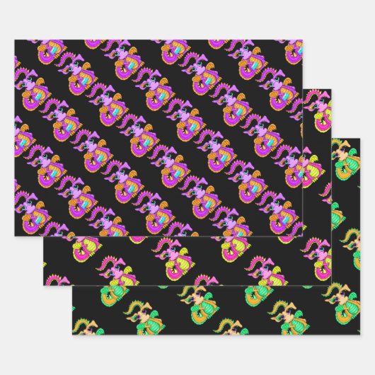 Draak Inpakpapier Set Vel (Set)