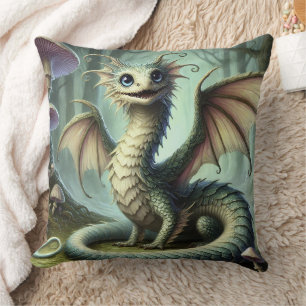 Draak Jabberwocky Schattig Fantasie Wezen Kunst Kussen