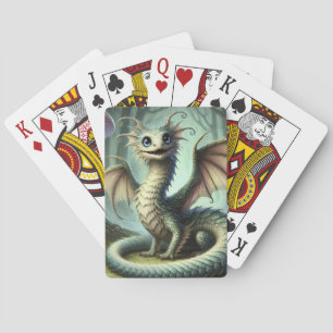 Draak Jabberwocky Schattig Fantasie Wezen Kunst Pokerkaarten