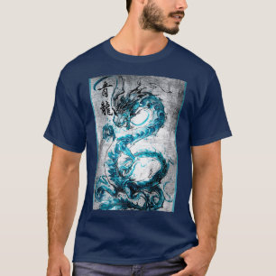  draak Japanse grafische rekendro T-shirt