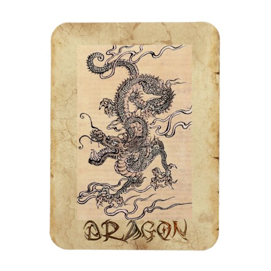  draak Japanse kunstgeschiedenis Magnet Magneet (Verticaal)