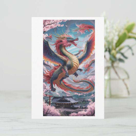 draak kaart (Staand voorkant)