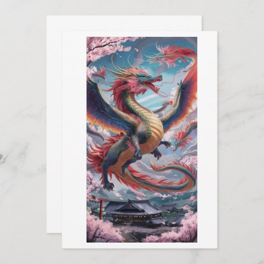 draak kaart (Voorkant / Achterkant)