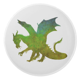 draak keramische knop