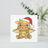 Draak Kerstwinterdieren Draak Feestdagenkaart (Staand voorkant)