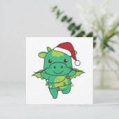 Draak Kerstwinterdieren Draak Feestdagenkaart (Staand voorkant)