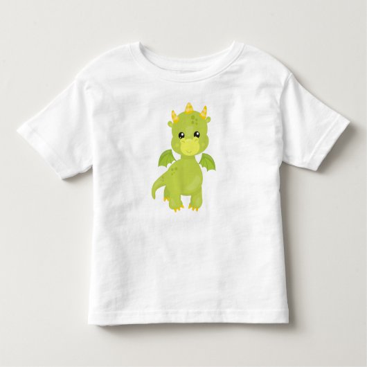 Draak, kleine draak, groene draak, magisch kinder shirts (Voorkant)