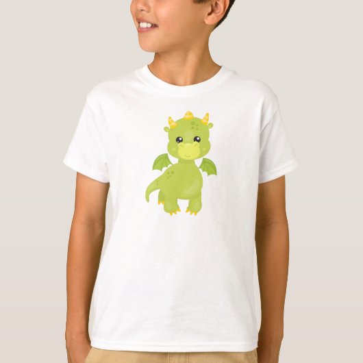 Draak, kleine draak, groene draak, magisch t-shirt (Voorkant)