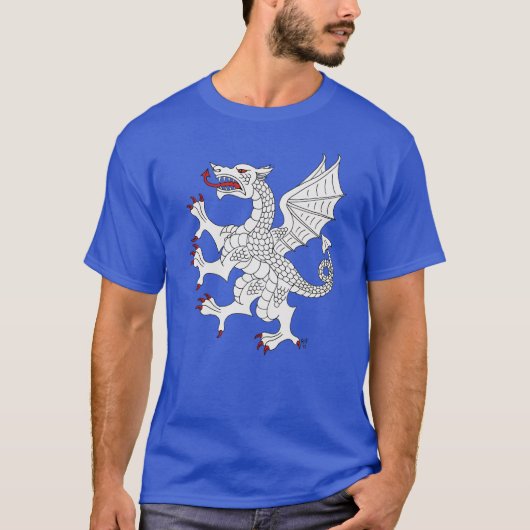 Draak Klimmend (Wit) T-shirt (Voorkant)