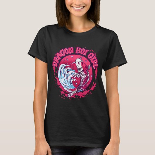 Draak koi meisje t-shirt (Voorkant)