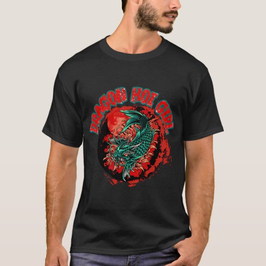 Draak koi meisje t-shirt (Voorkant)