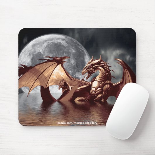 Draak & Maan Mousepad Muismat (Met muis)
