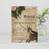 Draak Magisch Kind Verjaardag Fantasie Kaart (Staand voorkant)