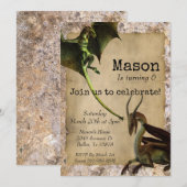 Draak Magisch Kind Verjaardag Fantasie Kaart (Voorkant / Achterkant)